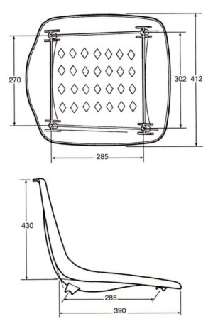 Coque pour Chaise – fixation à vis