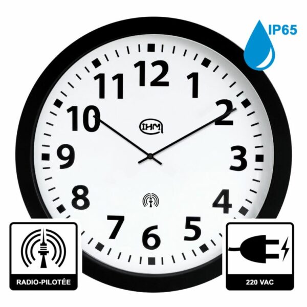 Horloge analogique Ø 60 cm - IP65 - visi : 40 m